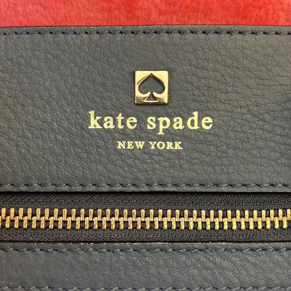 Kate Spade Leather Shoulder & Top Handle Bag - Navy Blue - Picture 13 of 13